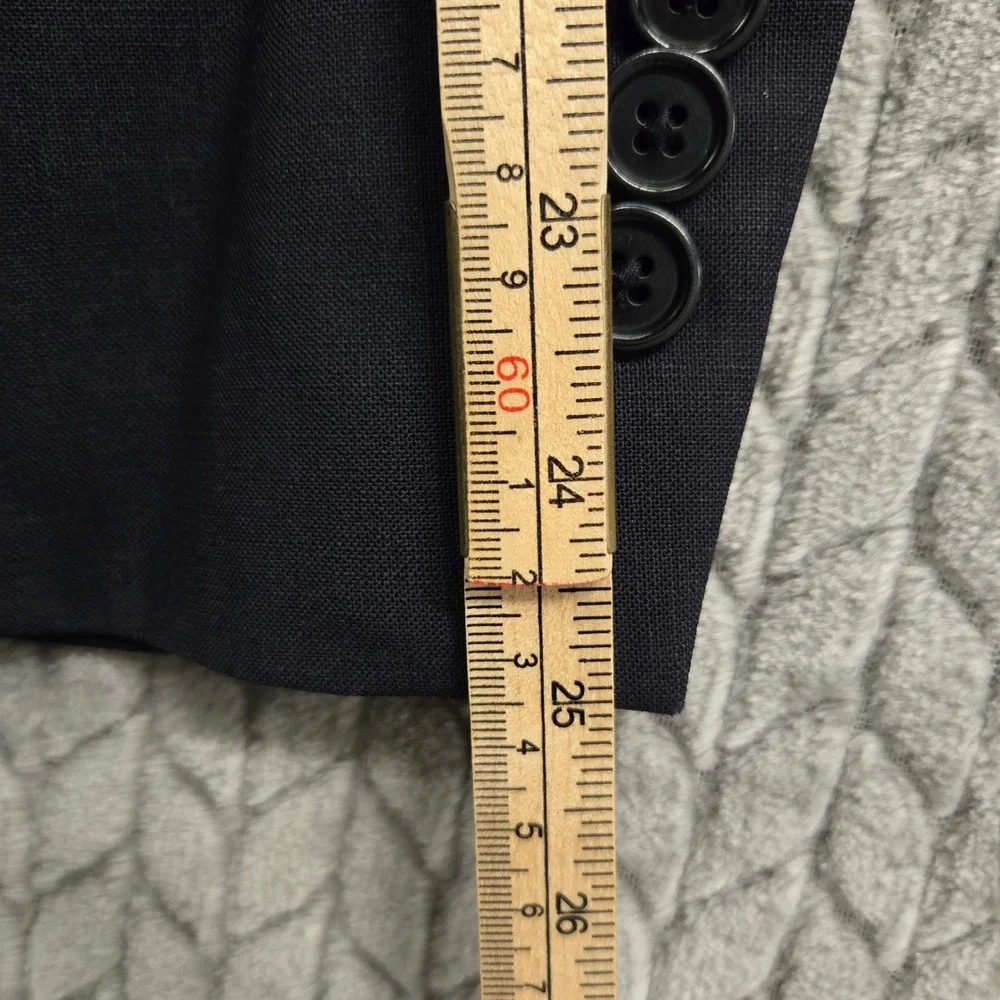 Brooks Brothers 346 Stretch Wool Blazer Jacket Men 46R Modern Business Navy Blue